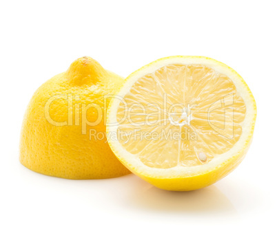 Fresh lemon isolated on white