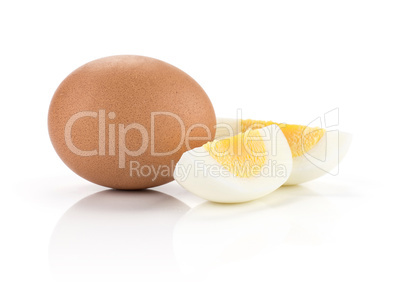 Fresh Chicken Egg isolated on white