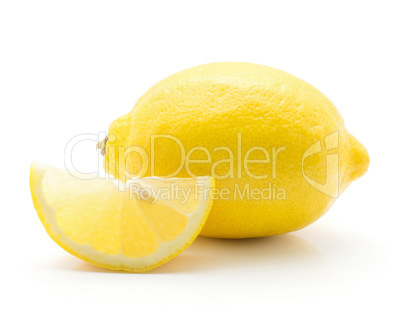 Fresh lemon isolated on white