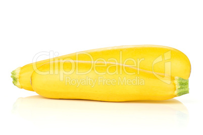 Fresh Raw yellow zucchini isolated on white