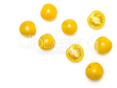 Fresh cherry tomato isolated on white