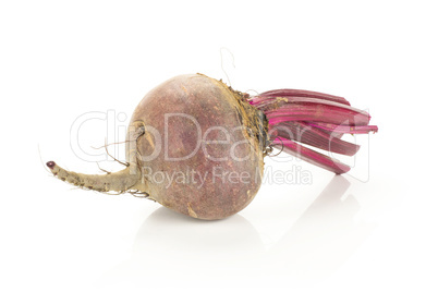 Fresh raw red beetroot isolated on white