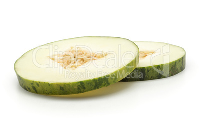 Santa Claus melon isolated on white