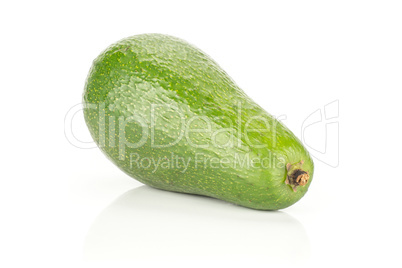 fresh Raw smooth avocado isolated on white