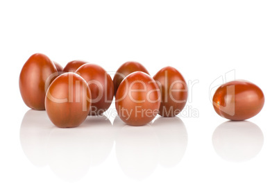 Fresh cherry tomato isolated on white