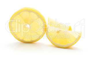 Fresh lemon isolated on white