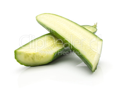 Hothouse cucumber isolated on white