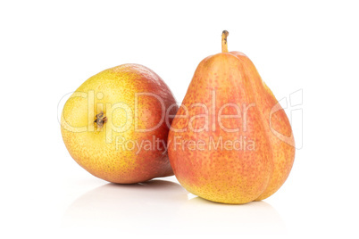 Fresh Raw red pear isolated on white