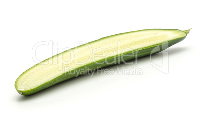 Hothouse cucumber isolated on white