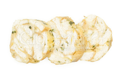 Fresh boiled Carlsbad bread dumpling isolated on white