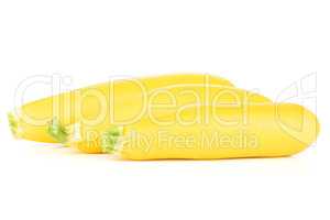 Fresh Raw yellow zucchini isolated on white