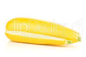 Fresh Raw yellow zucchini isolated on white