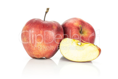 Fresh raw apple red delicious isolated on white