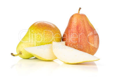 Fresh Raw red pear isolated on white