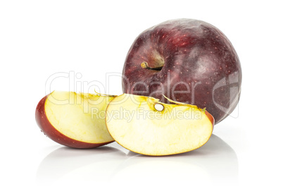 Fresh raw apple red delicious isolated on white