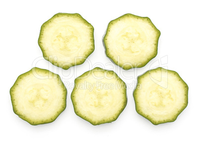 Fresh Zucchini isolated on white