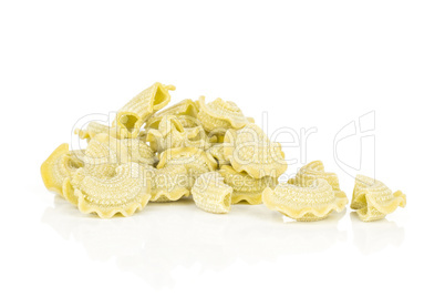 Fresh raw paste Creste di Gallo isolated on white