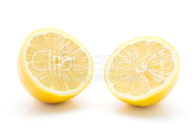 Fresh lemon isolated on white