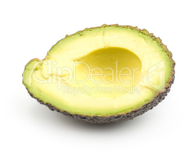 Fresh purple avocado isolated on white