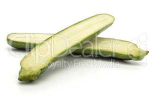 Fresh Zucchini isolated on white