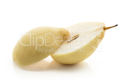 Fresh Nashi Pear isolated on white