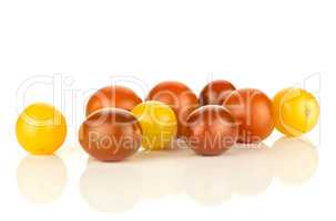 Fresh cherry tomato isolated on white