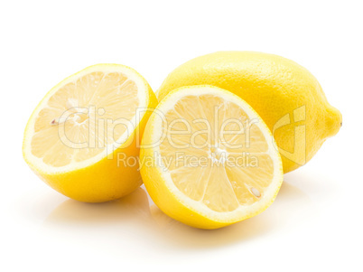 Fresh lemon isolated on white