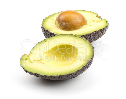 Fresh purple avocado isolated on white