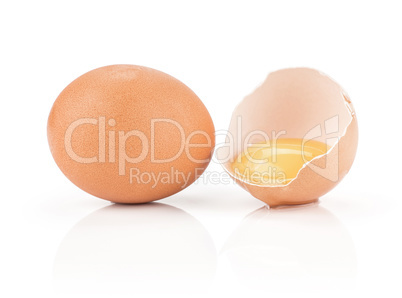 Fresh Chicken Egg isolated on white