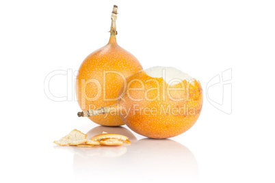 Fresh raw Grenadilla isolated on white