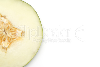 Santa Claus melon isolated on white