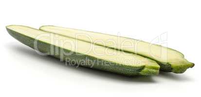 Fresh Zucchini isolated on white