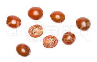 Fresh cherry tomato isolated on white