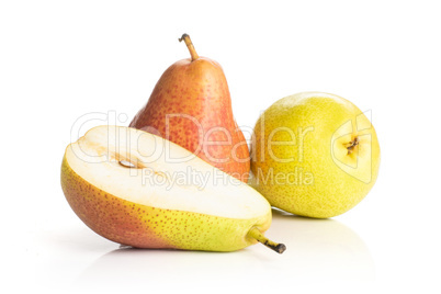 Fresh Raw red pear isolated on white