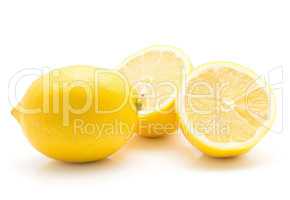 Fresh lemon isolated on white