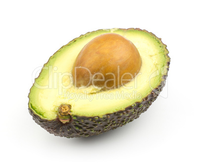 Fresh purple avocado isolated on white