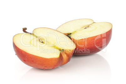 Fresh raw apple red delicious isolated on white