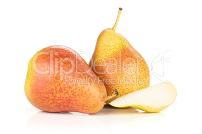 Fresh Raw red pear isolated on white