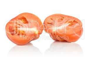 Fresh Raw Beef Tomato isolated on white