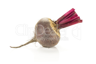 Fresh raw red beetroot isolated on white