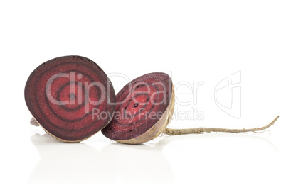 Fresh raw red beetroot isolated on white