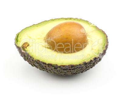 Fresh purple avocado isolated on white