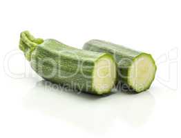 Fresh Zucchini isolated on white