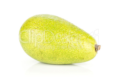 fresh Raw smooth avocado isolated on white