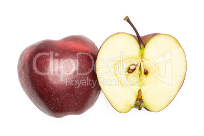 Fresh raw apple red delicious isolated on white