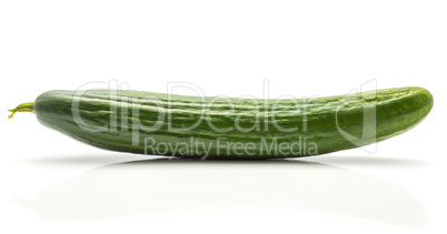 Hothouse cucumber isolated on white