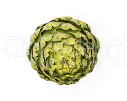 Fresh raw artichoke isolated on white