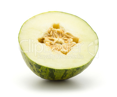 Santa Claus melon isolated on white