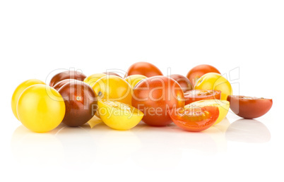 Fresh cherry tomato isolated on white