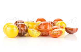 Fresh cherry tomato isolated on white